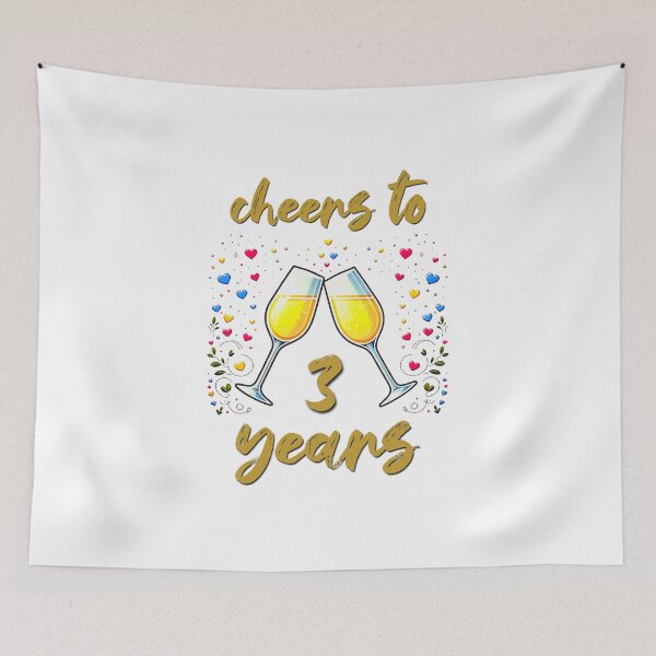 Item preview, Cheers to 3 years Anniversary Celebrating designed and sold by 4TeeToo.