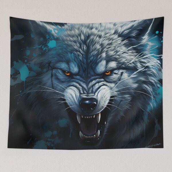 Item preview, Wolf: The Urban Wolf in Mystical Night: Graffiti Technique in High Definition Art designed and sold by Artedig.