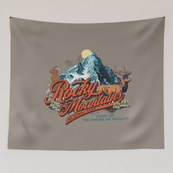 Item preview, Rocky Mountains National Park Vintage Design Colorado designed and sold by WanderQuestCo.