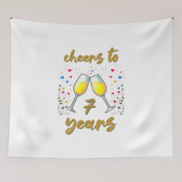 Item preview, Cheers to 7 years Anniversary Celebrating designed and sold by 4TeeToo.