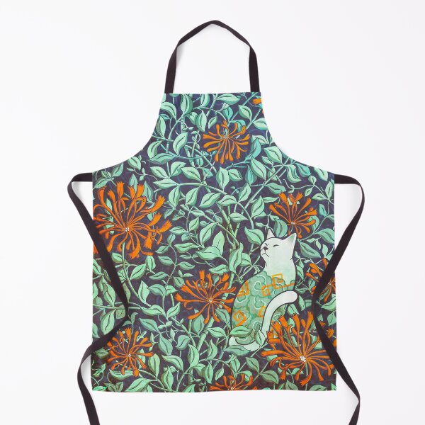 Item preview, Cat and honeysuckle flowers designed and sold by Syntetyc.