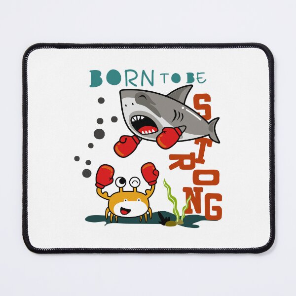 Item preview, Shark playing boxing with crab, shark crab is playing boxing, shark crab boxer designed and sold by GreyStanzione1.