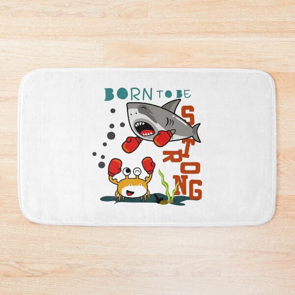 Item preview, Shark playing boxing with crab, shark crab is playing boxing, shark crab boxer designed and sold by GreyStanzione1.