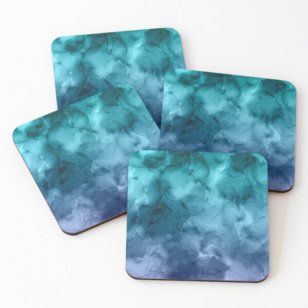 Item preview, Beautiful, intense stains of alcohol ink /3, turquoise, green, pink, purple, yellow, orange colors, on a dark background. designed and sold by My-fake-places.