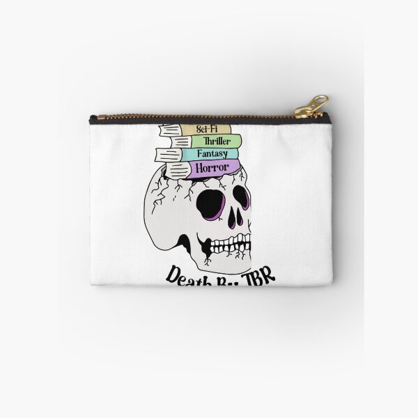 Item preview, Death by TBR bookish merch, Funny skeleton book lover designed and sold by kbwilson86.