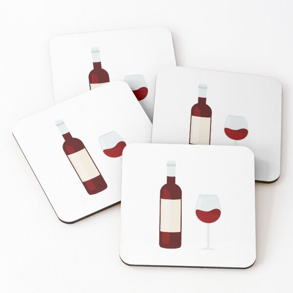 Item preview, Glass Of Red Wine And Wine Bottle designed and sold by THP Creative.