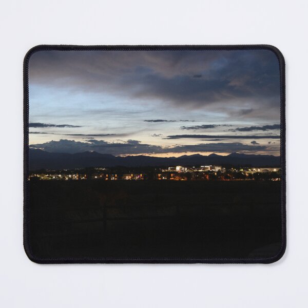 Item preview, Sunsetting over the city and mountains designed and sold by kenedyraemedia.