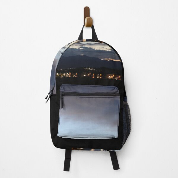 Item preview, Sunsetting over the city and mountains designed and sold by kenedyraemedia.