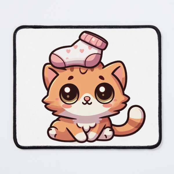 Item preview, Cute orange kitty with a sock designed and sold by Wxjtecki.