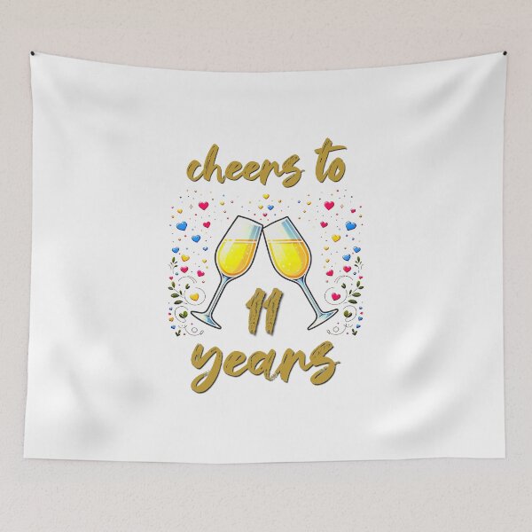 Item preview, Cheers to 11 years Anniversary Celebrating designed and sold by 4TeeToo.