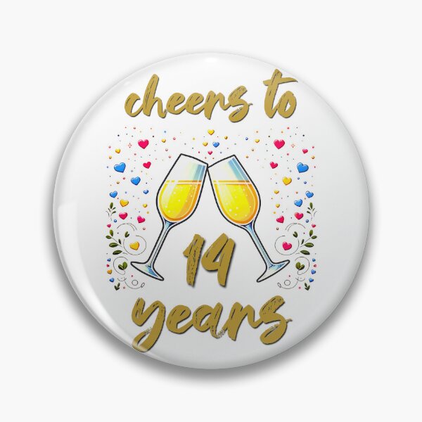 Item preview, Cheers to 14 years Anniversary Celebrating designed and sold by 4TeeToo.