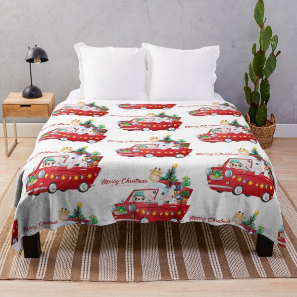 Item preview, animal on red car on Christmas day, Christmas with animal on red car, animal with Christmas stuff decoration  designed and sold by GreyStanzione1.