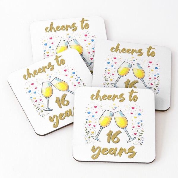 Item preview, Cheers to 16 years Anniversary Celebrating designed and sold by 4TeeToo.