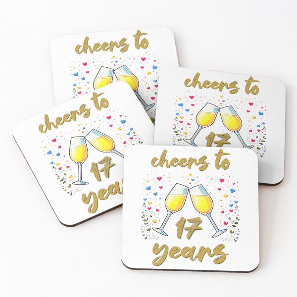 Item preview, Cheers to 17 years Anniversary Celebrating designed and sold by 4TeeToo.