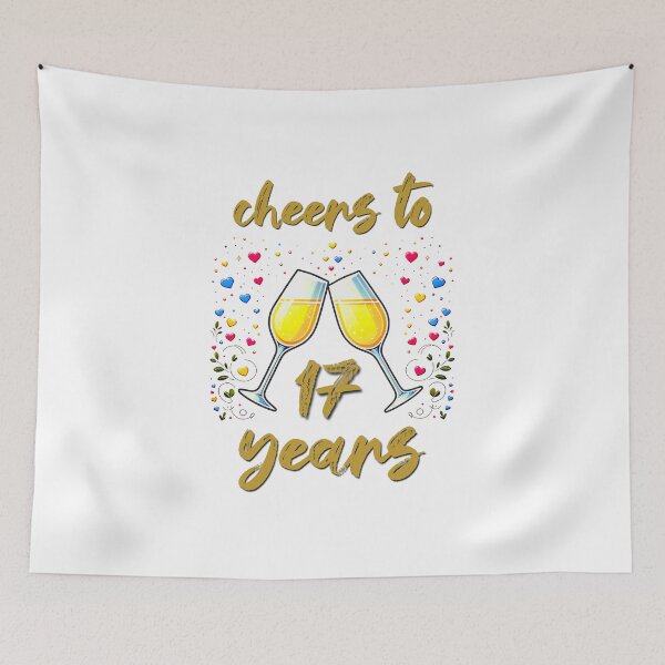 Item preview, Cheers to 17 years Anniversary Celebrating designed and sold by 4TeeToo.