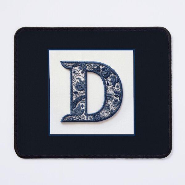 Item preview, Embroidered letter D, blue navy letter designed and sold by silent-violin.