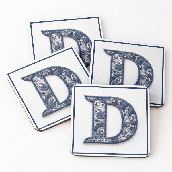 Item preview, Embroidered letter D, blue navy letter designed and sold by silent-violin.