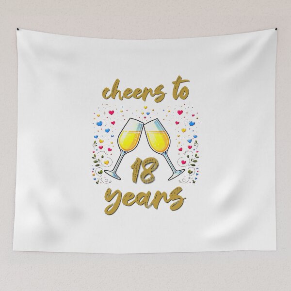 Item preview, Cheers to 18 years Anniversary Celebrating designed and sold by 4TeeToo.