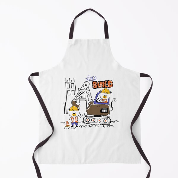 Item preview, bear riding dozer on site construction, cartoon bear on site construction, bear character on site construction designed and sold by GreyStanzione1.