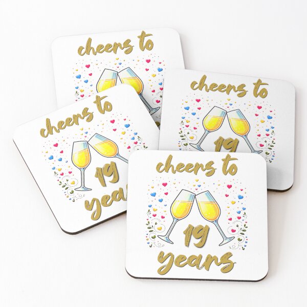 Item preview, Cheers to 19 years Anniversary Celebrating designed and sold by 4TeeToo.