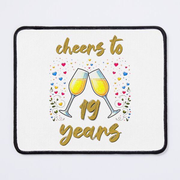 Item preview, Cheers to 19 years Anniversary Celebrating designed and sold by 4TeeToo.