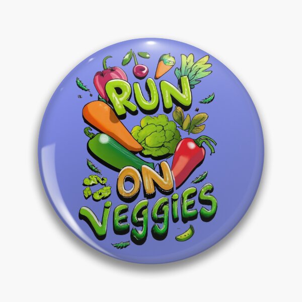 Item preview, Run on Veggies. A great way to show your support for a healthy and sustainable lifestyle and  commitment to fitness. A conversation starter, so you can share the benefits of a plant-based diet.  designed and sold by bubblylive.