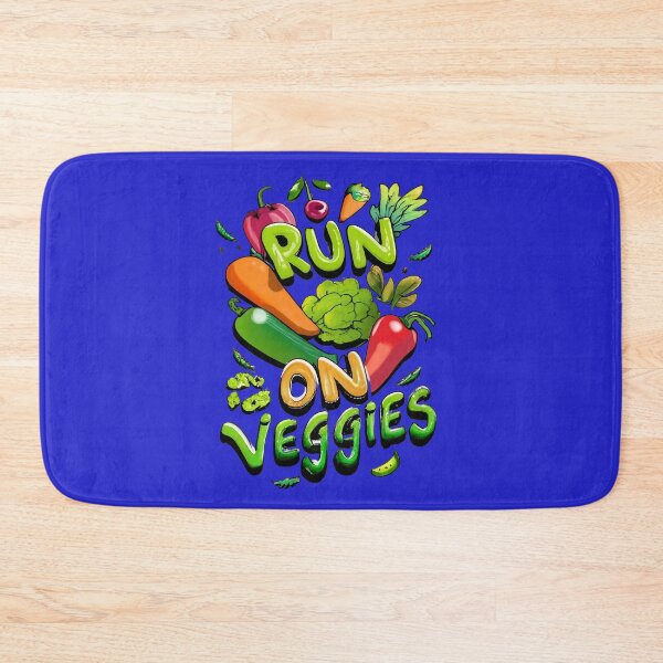 Item preview, Run on Veggies. A great way to show your support for a healthy and sustainable lifestyle and  commitment to fitness. A conversation starter, so you can share the benefits of a plant-based diet.  designed and sold by bubblylive.