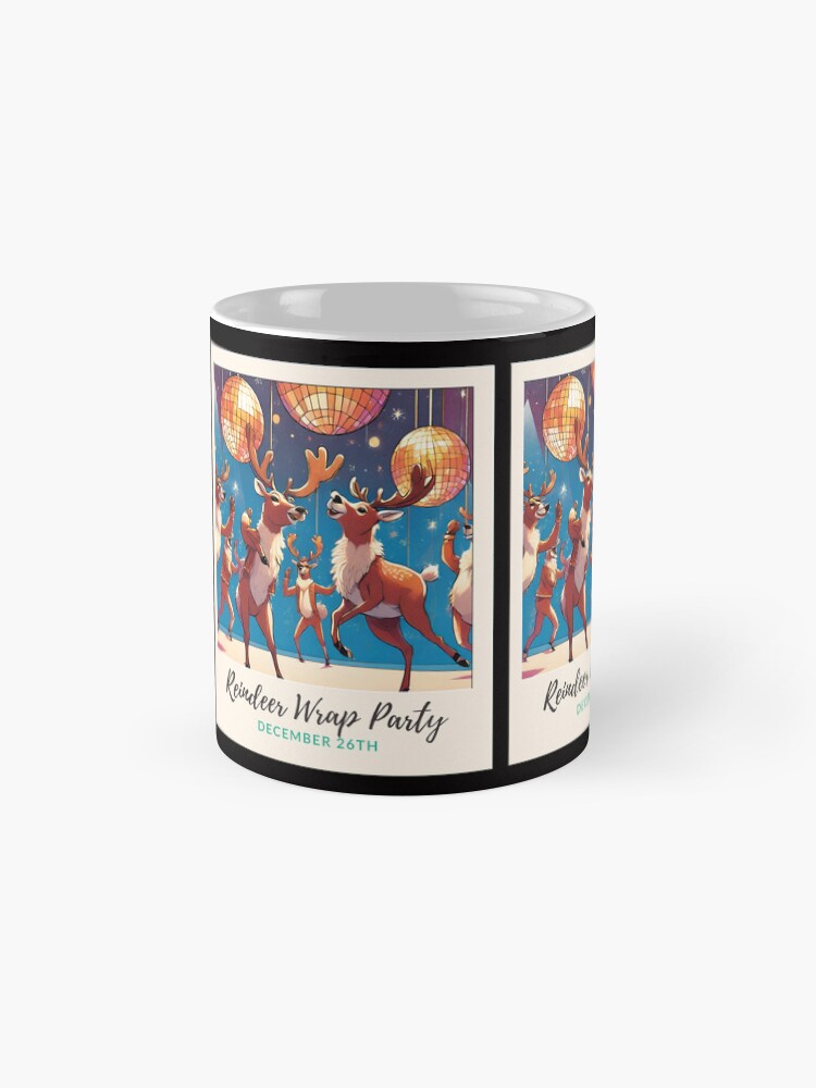 Thumbnail 4 of 6, Coffee Mug, Reindeer Wrap Party designed and sold by Eccentric Jude.