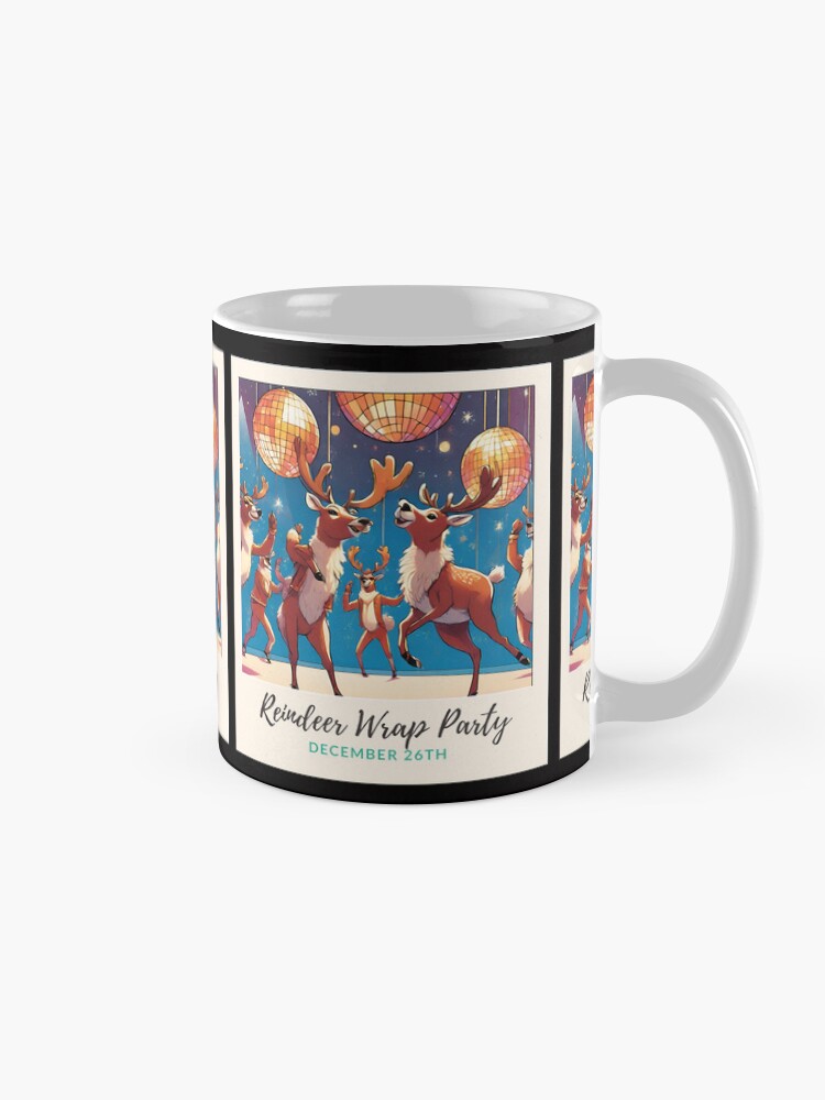 Thumbnail 5 of 6, Coffee Mug, Reindeer Wrap Party designed and sold by Eccentric Jude.