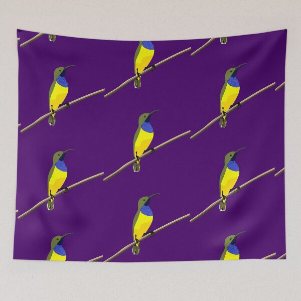 Item preview, Sunbird on purple designed and sold by CairnsBirders.
