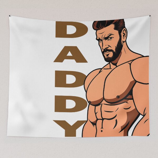 Item preview, Bold Daddy: Muscles & Might (Brown Text) designed and sold by LthrDaddyBear.