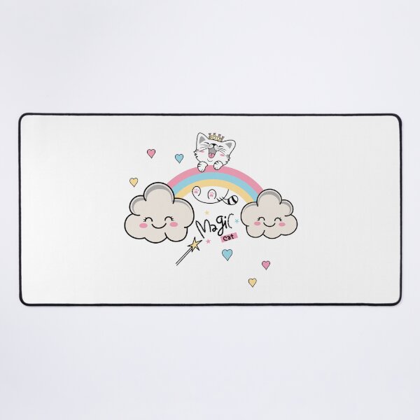 Item preview, princess cat holding rainbow, cat with beautiful rainbow cloud, rainbow cloud with cat designed and sold by GreyStanzione1.