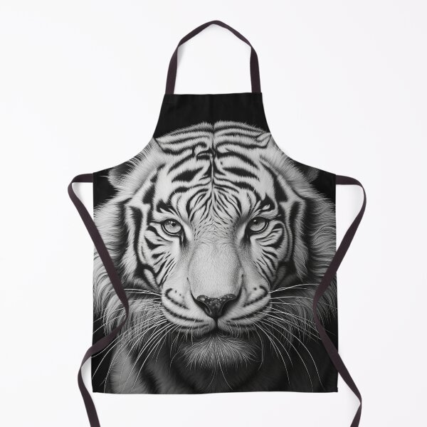 Item preview, White Tiger Face BW designed and sold by Elisabeth Lucas.
