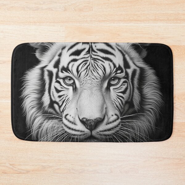 Item preview, White Tiger Face BW designed and sold by Elisabeth Lucas.