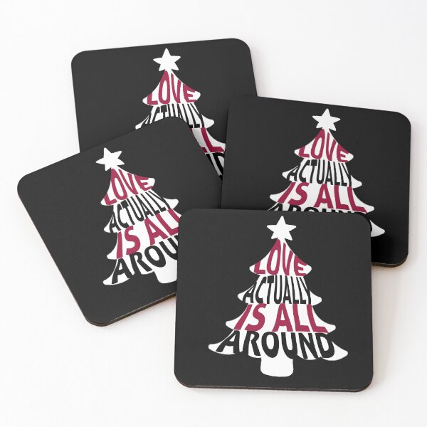 Item preview, Love Actually is All Around Christmas Tree Quote White designed and sold by baranskini.