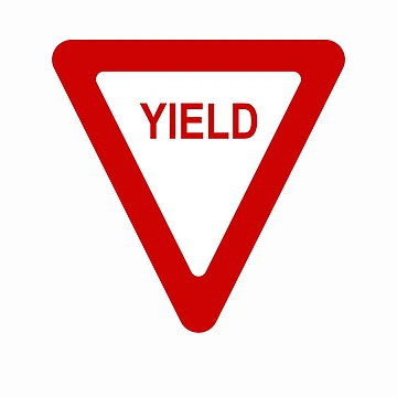 Artwork thumbnail, Yield Sign Symbol In Red by THP Creative