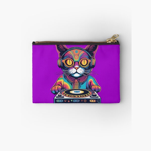 Item preview, Cat DJ Rainbow designed and sold by RedPumpFlash.