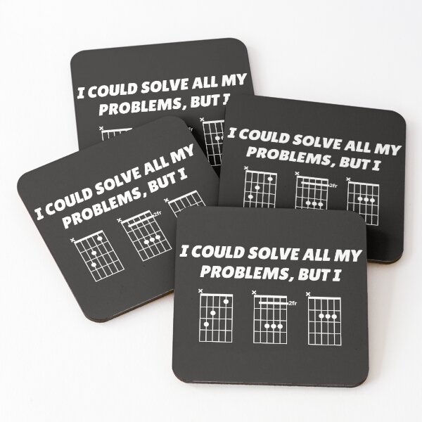 Item preview, I Could Solve All My Problems, But I CBA (guitar chords) designed and sold by guvnaguitars.