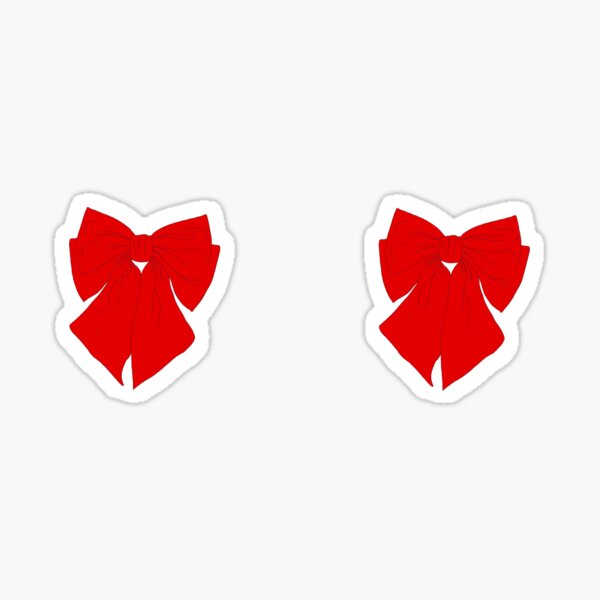 Big Red Bow - Red Bow Tie - Sticker