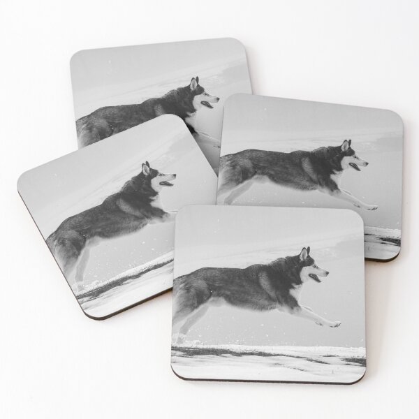 Item preview, Siberian Husky Chasing and Jumping in the freezing rain and snow designed and sold by myhuskymax.
