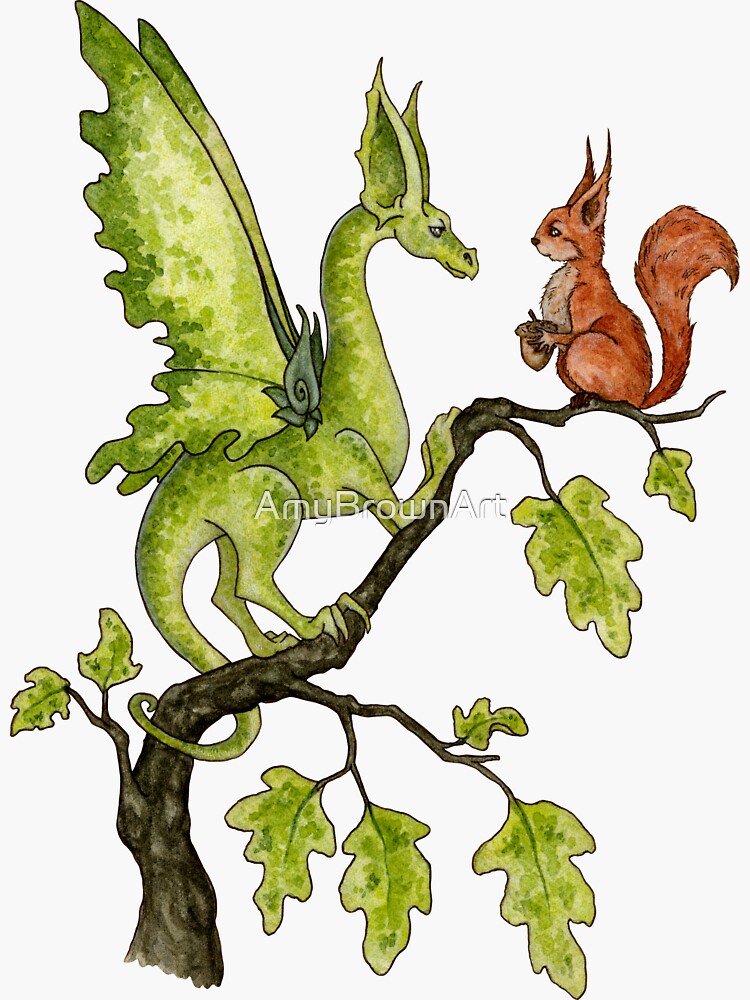 Thumbnail 3 of 3, Sticker, Oak Tree Encounter designed and sold by AmyBrownArt.