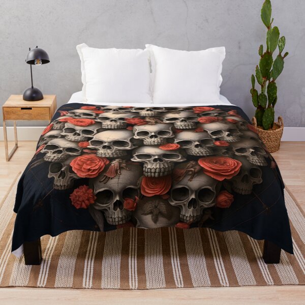 Item preview, Colorful ornate skull map art print designed and sold by dcrc.