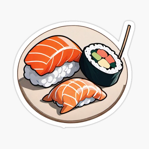 Kawaii Sushi Sticker Pack Sticker for Sale by ProjectX23