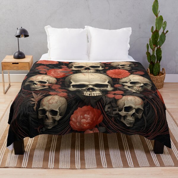 Item preview, colorful ornate skull map art print designed and sold by dcrc.