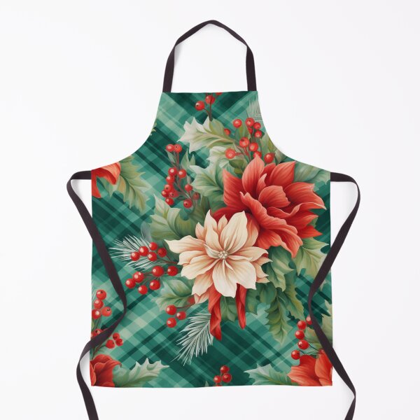Item preview, Christmas Poinsettia Floral Pattern on a Teal Background designed and sold by AgathaZolastore.