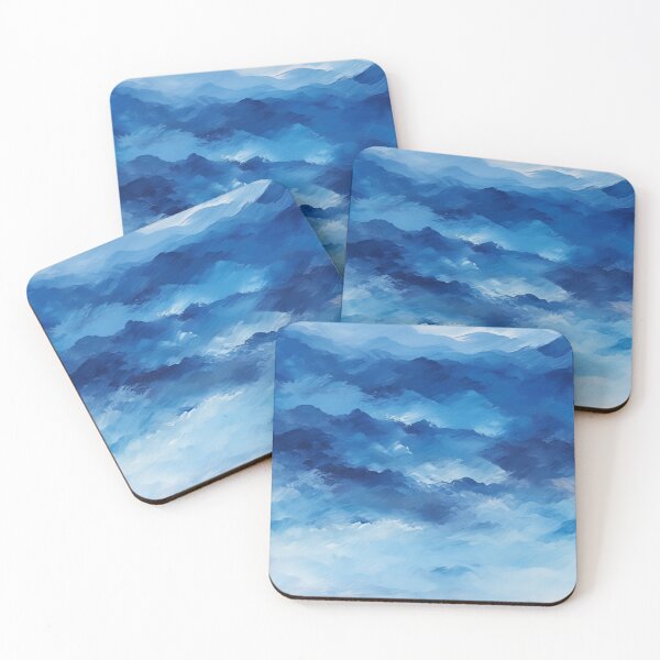 Item preview, Misty Mountain Majesty: An Impressionist Homage in Cobalt Blues designed and sold by polonuim210.