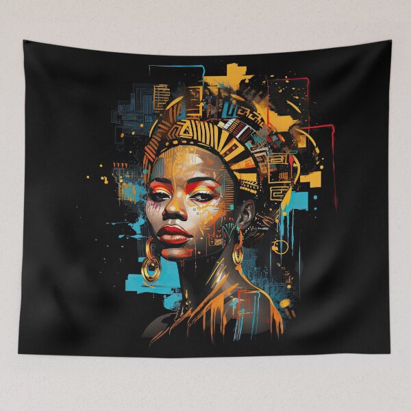 Item preview, Cultural Splendor: Digital Portrait of an African Woman designed and sold by ai1art.