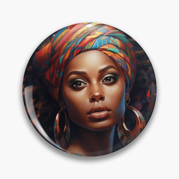 Item preview, Diversity in Radiance: Vibrant Digital Portrait of a Woman designed and sold by ai1art.