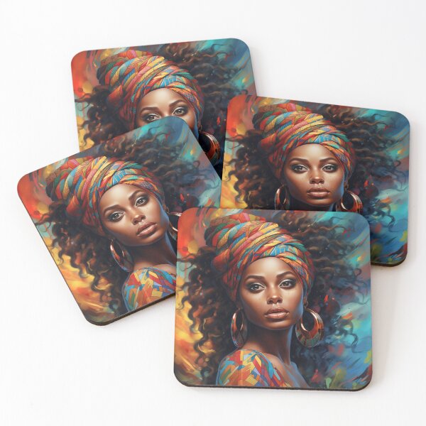 Item preview, Diversity in Radiance: Vibrant Digital Portrait of a Woman designed and sold by ai1art.