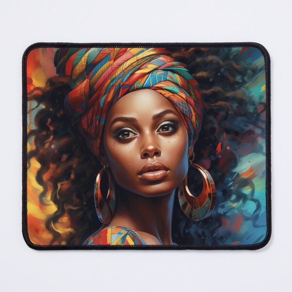Item preview, Diversity in Radiance: Vibrant Digital Portrait of a Woman designed and sold by ai1art.